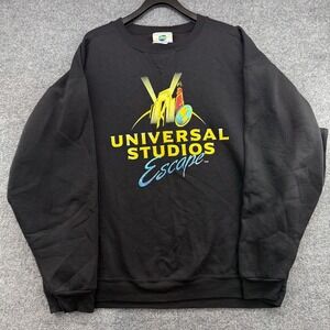 Universal Studios Escape Vintage Black Graphic Crewneck Sweatshirt Mens XL